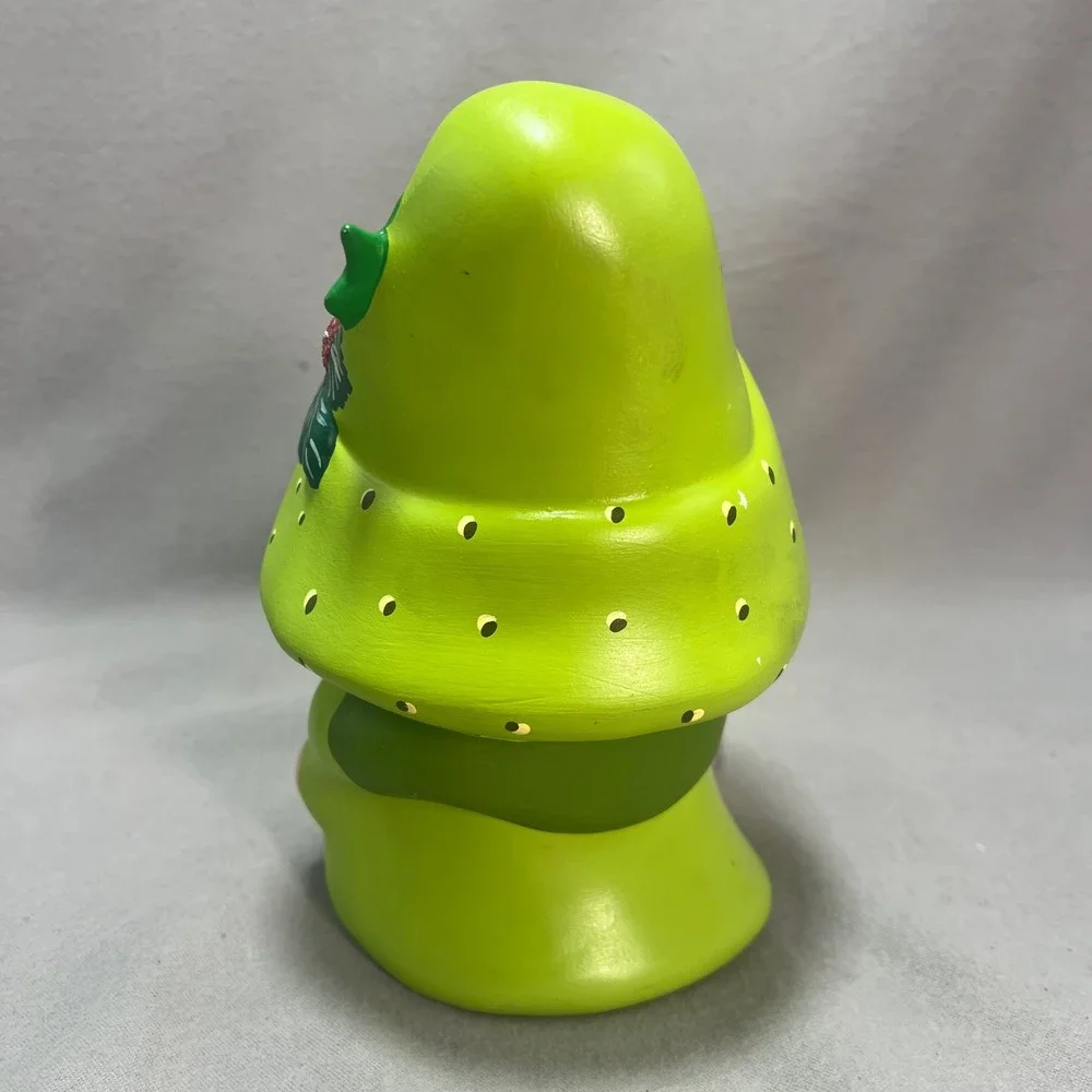 VTG Little Drummer‎ Boy Hobby Ceramic Christmas Figurine Chartreuse Hand Painted